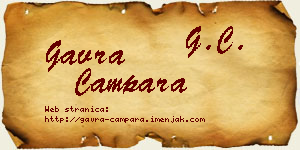 Gavra Čampara vizit kartica